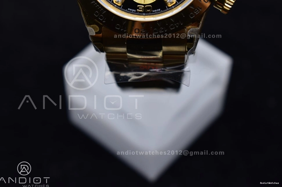 746 V Black Best Daytona Sporty Edition on Dial Diamonds YG SH4130 Bracelet 116508 QF 1:1 0718
